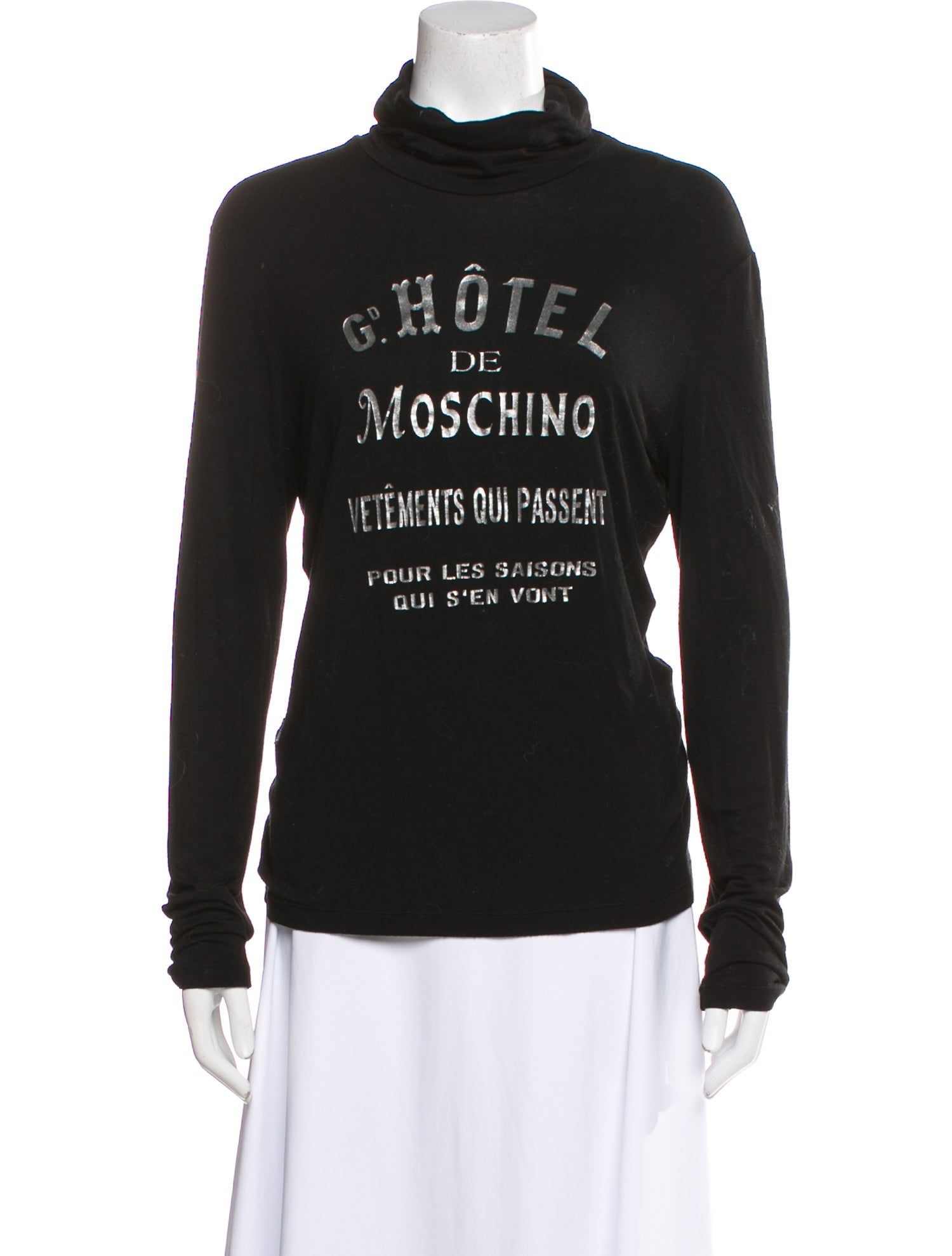 Moschino Jeans Graphic Print Turtleneck Sweatshirt