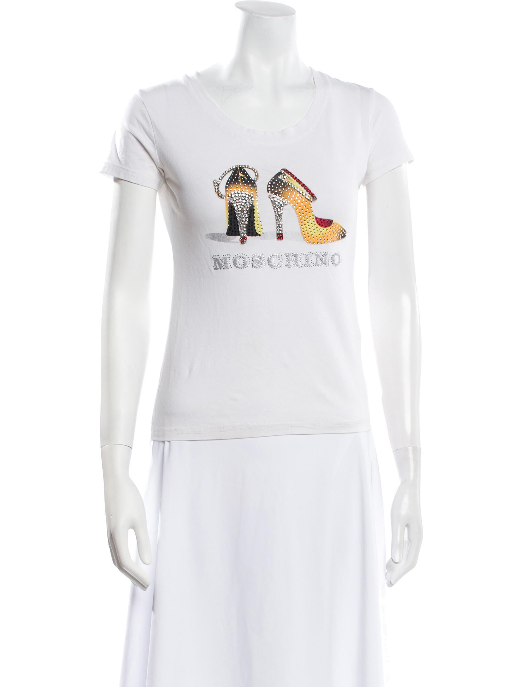 Moschino Jeans Graphic Print Crew Neck T-Shirt