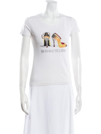 Moschino Jeans Graphic Print Crew Neck T-Shirt