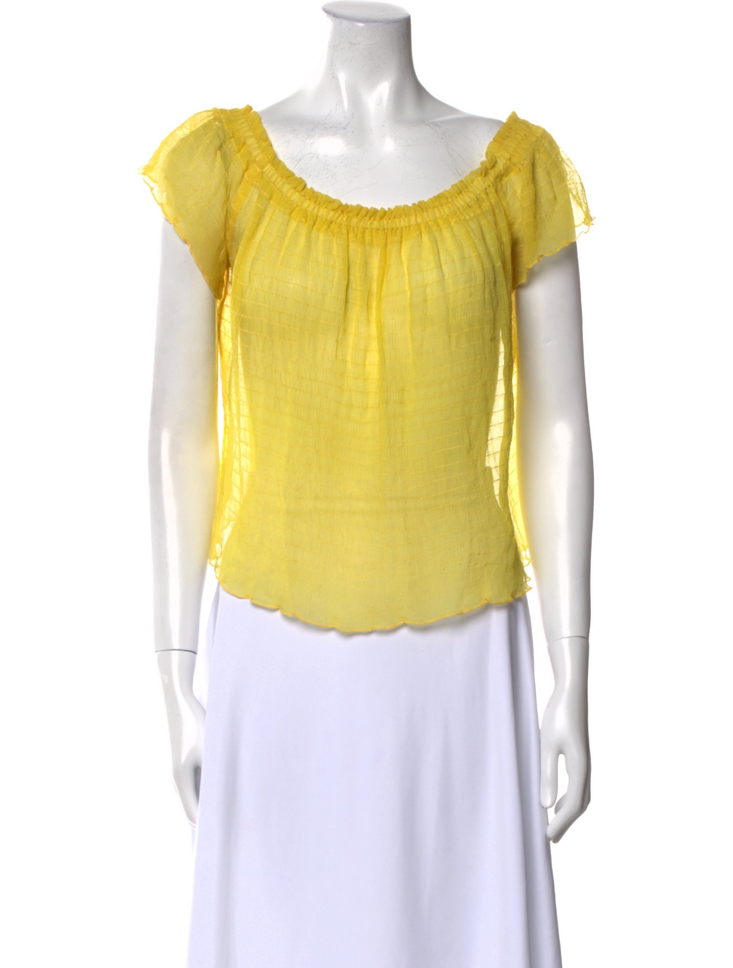 Moschino Jeans Scoop Neck Short Sleeve Blouse