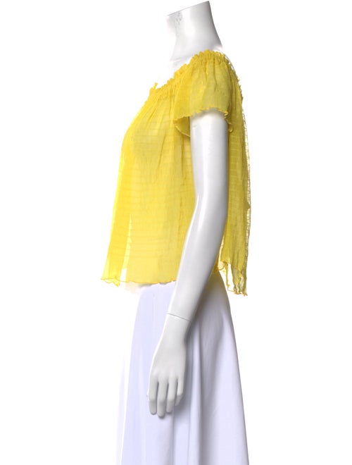 Moschino Jeans Scoop Neck Short Sleeve Blouse