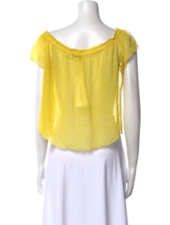 Moschino Jeans Scoop Neck Short Sleeve Blouse