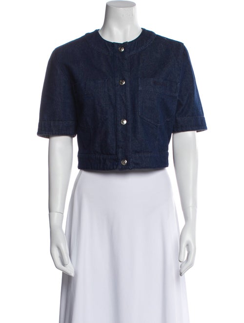 Moschino Jeans Crew Neck Short Sleeve Crop Top