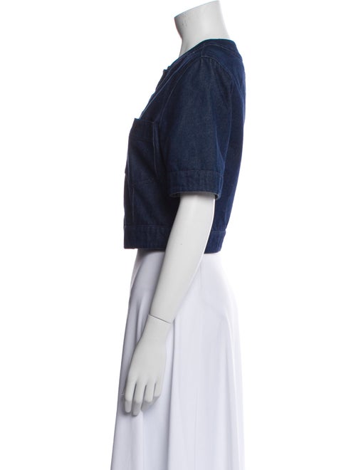 Moschino Jeans Crew Neck Short Sleeve Crop Top