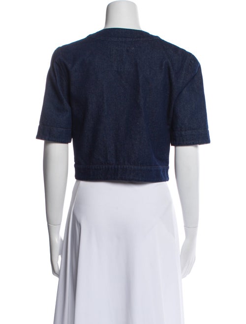 Moschino Jeans Crew Neck Short Sleeve Crop Top