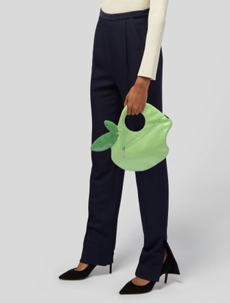 Moschino Jeans Patent Leather Top Handle Bag