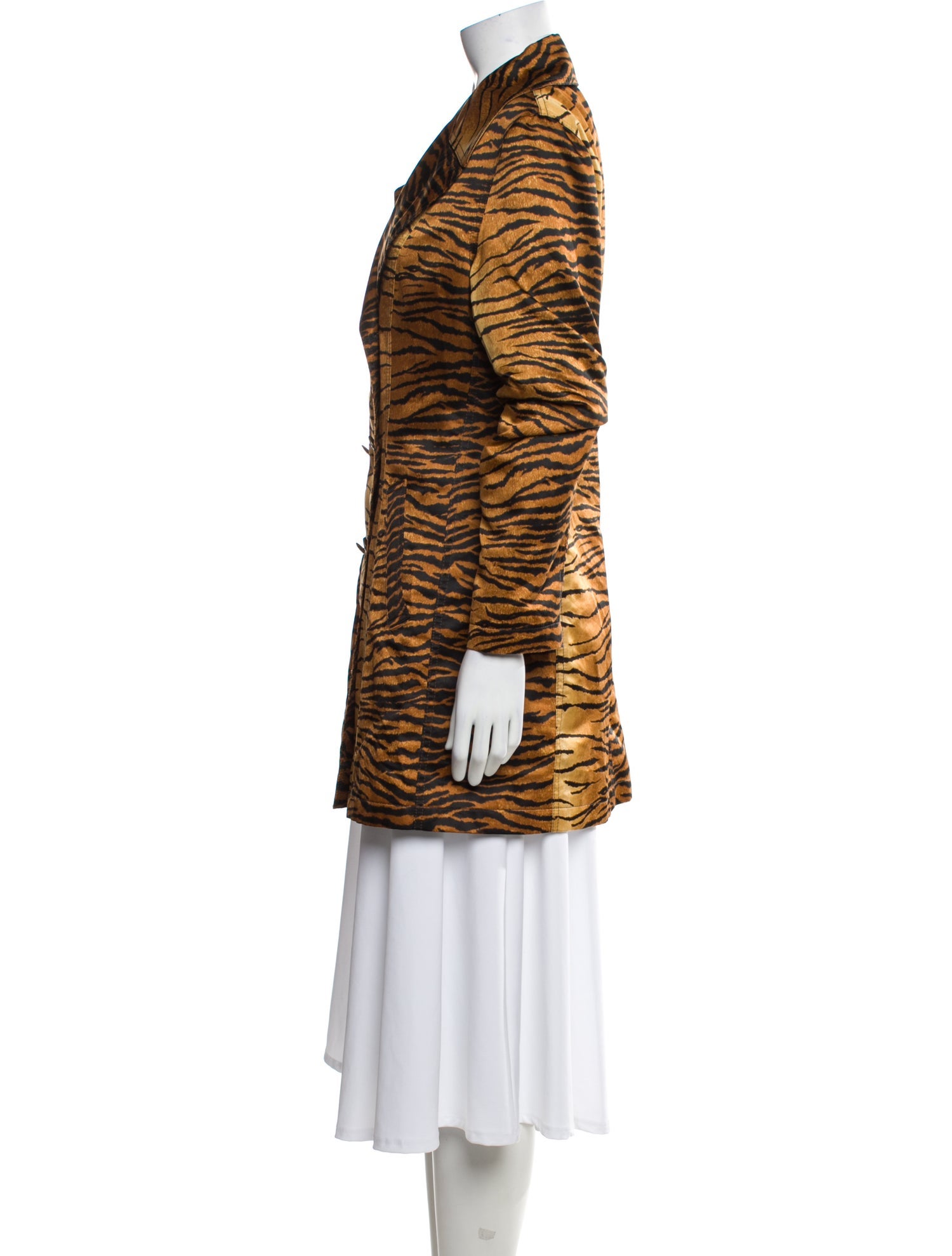 Moschino Jeans Animal Print Faux Fur Coat