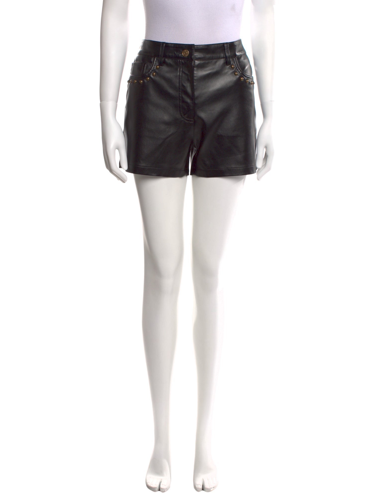 Moschino Jeans Faux Leather Mini Shorts w/ Tags