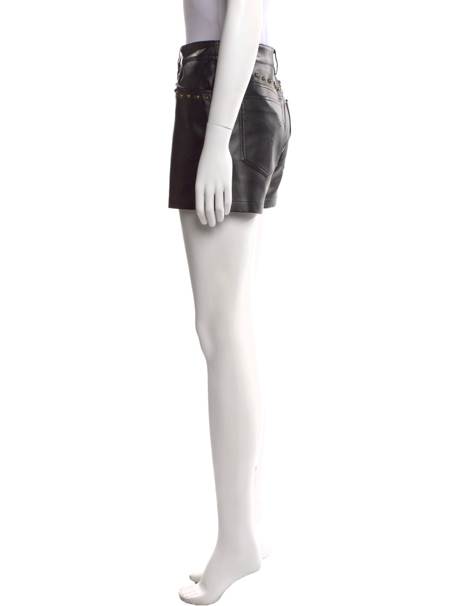 Moschino Jeans Faux Leather Mini Shorts w/ Tags