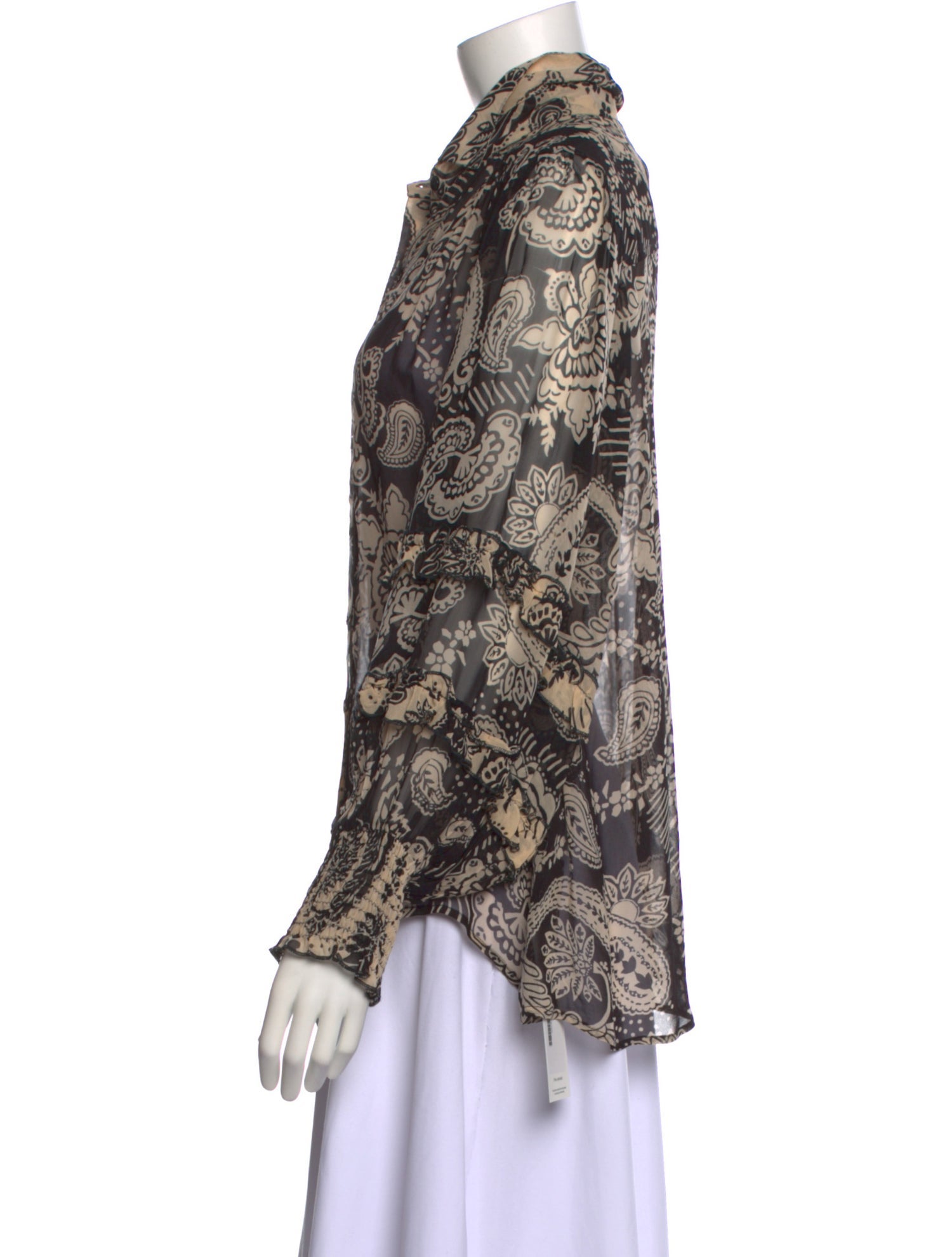 Miss June Printed Long Sleeve Blouse