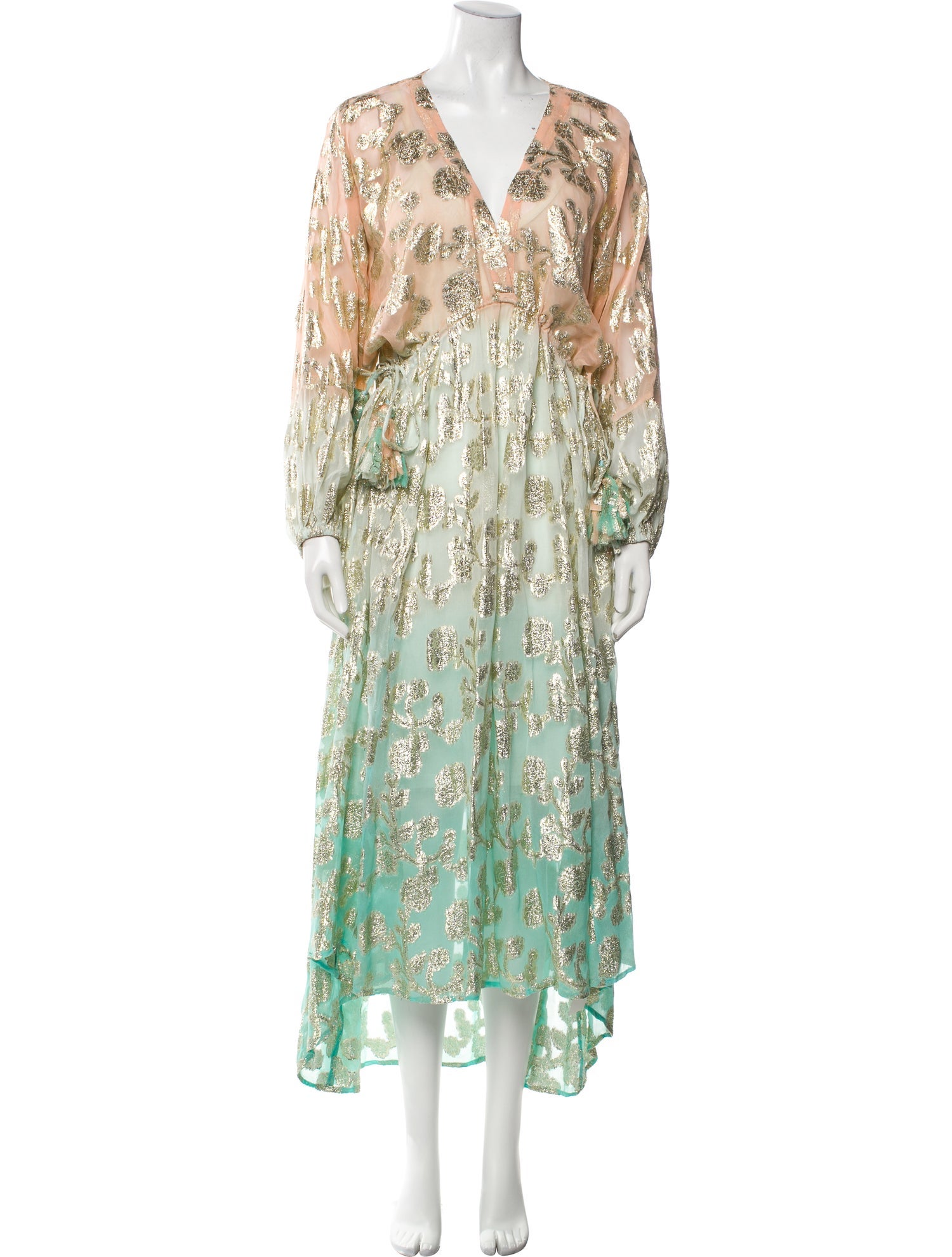 Miss June Floral Print Long Dress