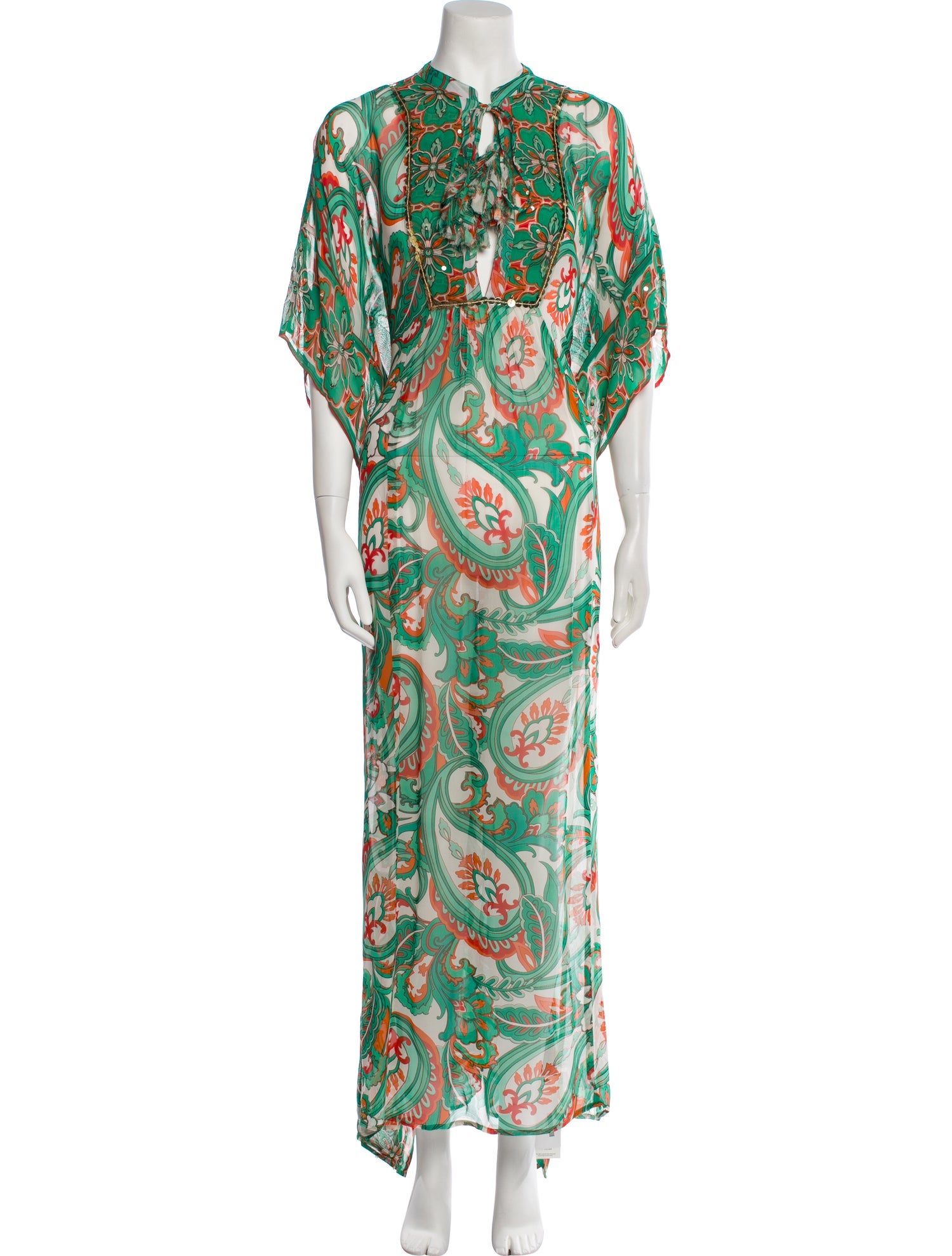 Miss June Paisley Print Long Dress