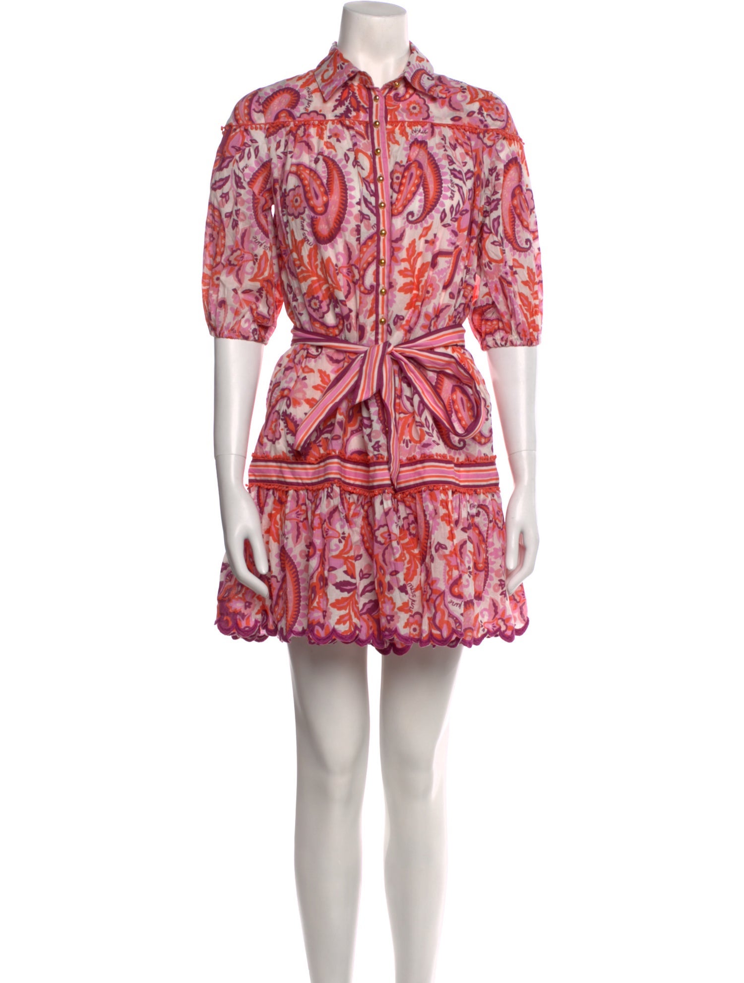 Miss June Paisley Print Mini Dress