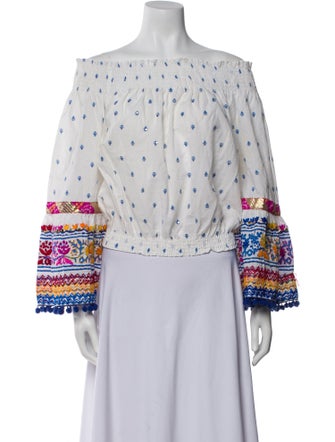 Miss June Printed Off-The-Shoulder Blouse