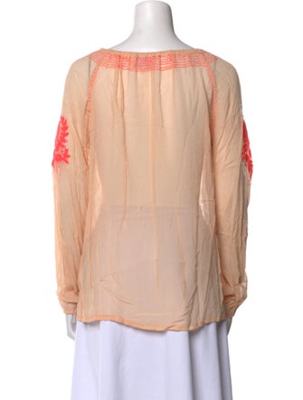 Miss June Printed V-Neck Blouse