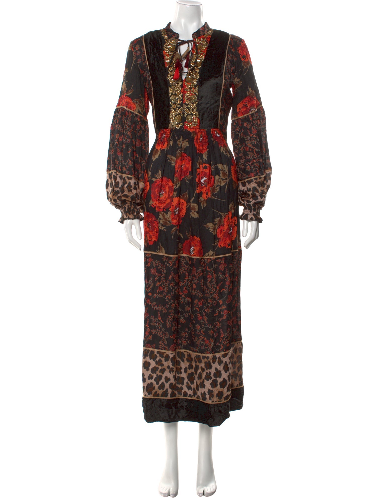 Miss June Floral Print Long Dress