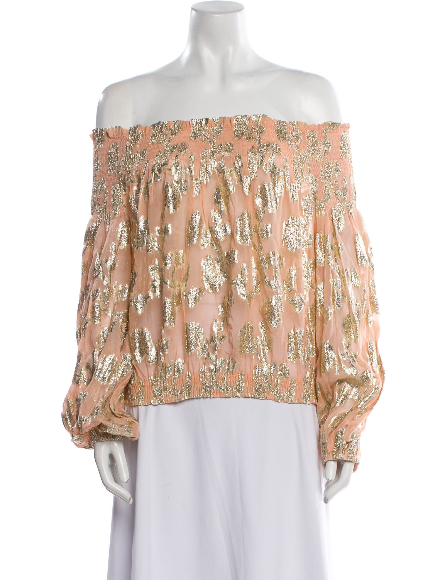 Miss June Printed Off-The-Shoulder Blouse