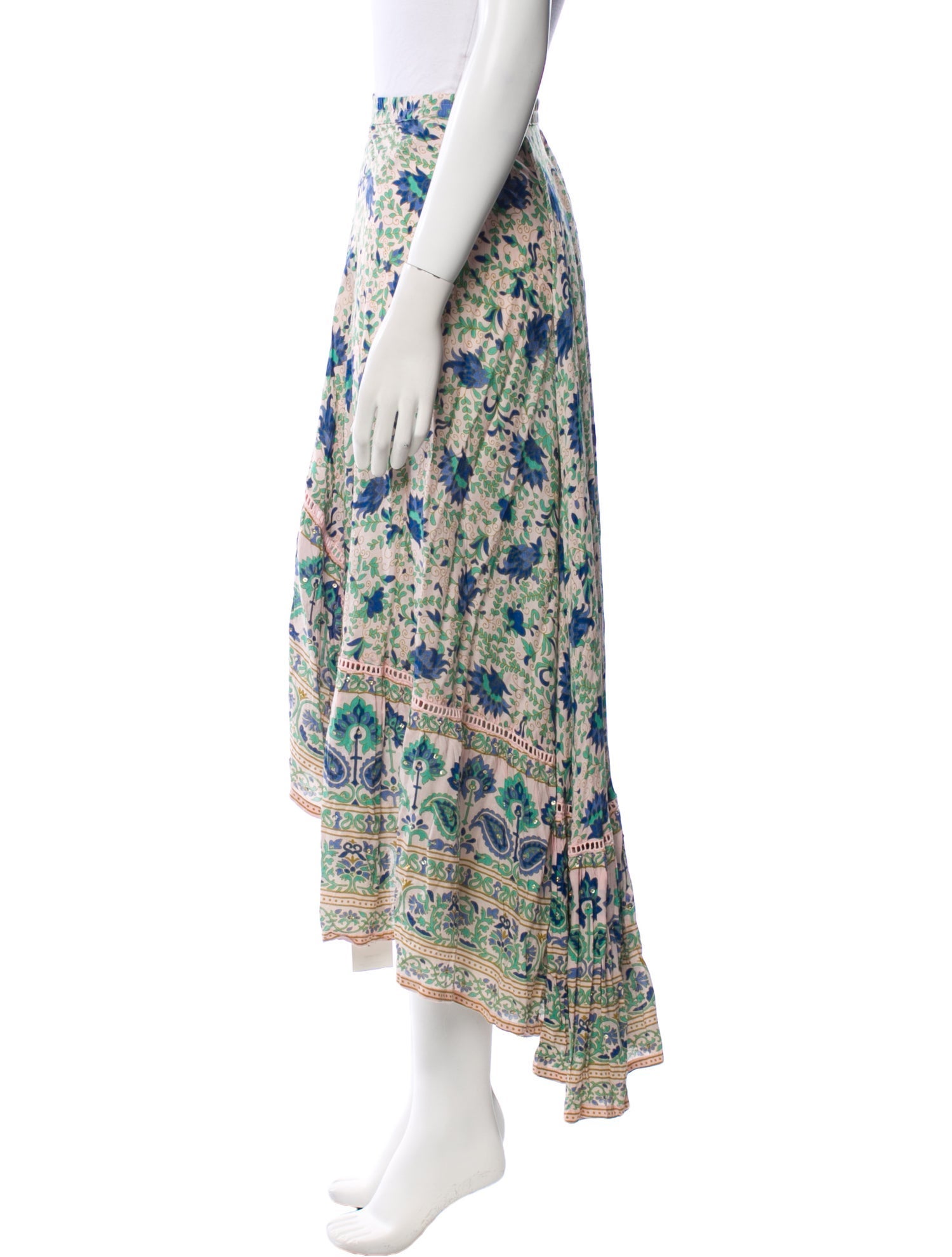 Miss June Floral Print Long Skirt