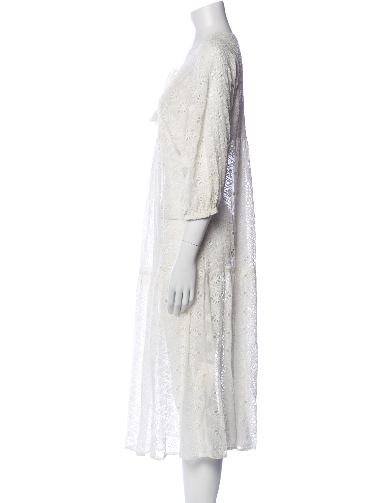 Miss June V-Neck Midi Length Dress