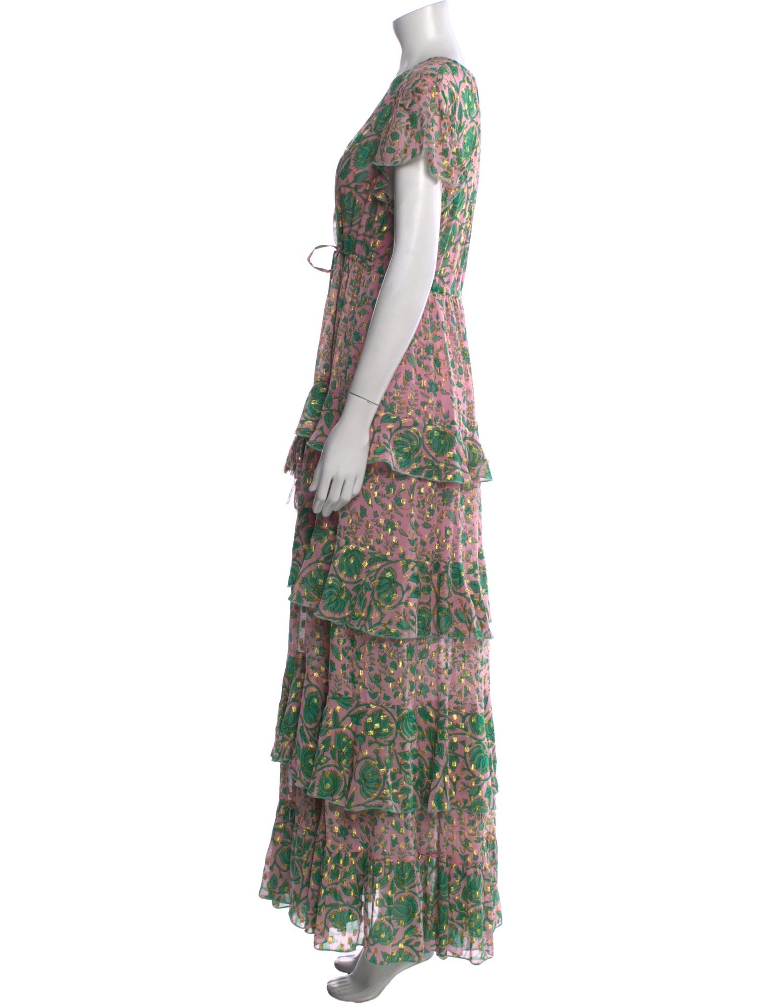 Miss June Floral Print Long Dress