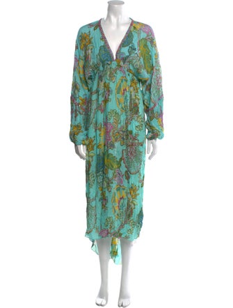 Miss June Floral Print Long Dress