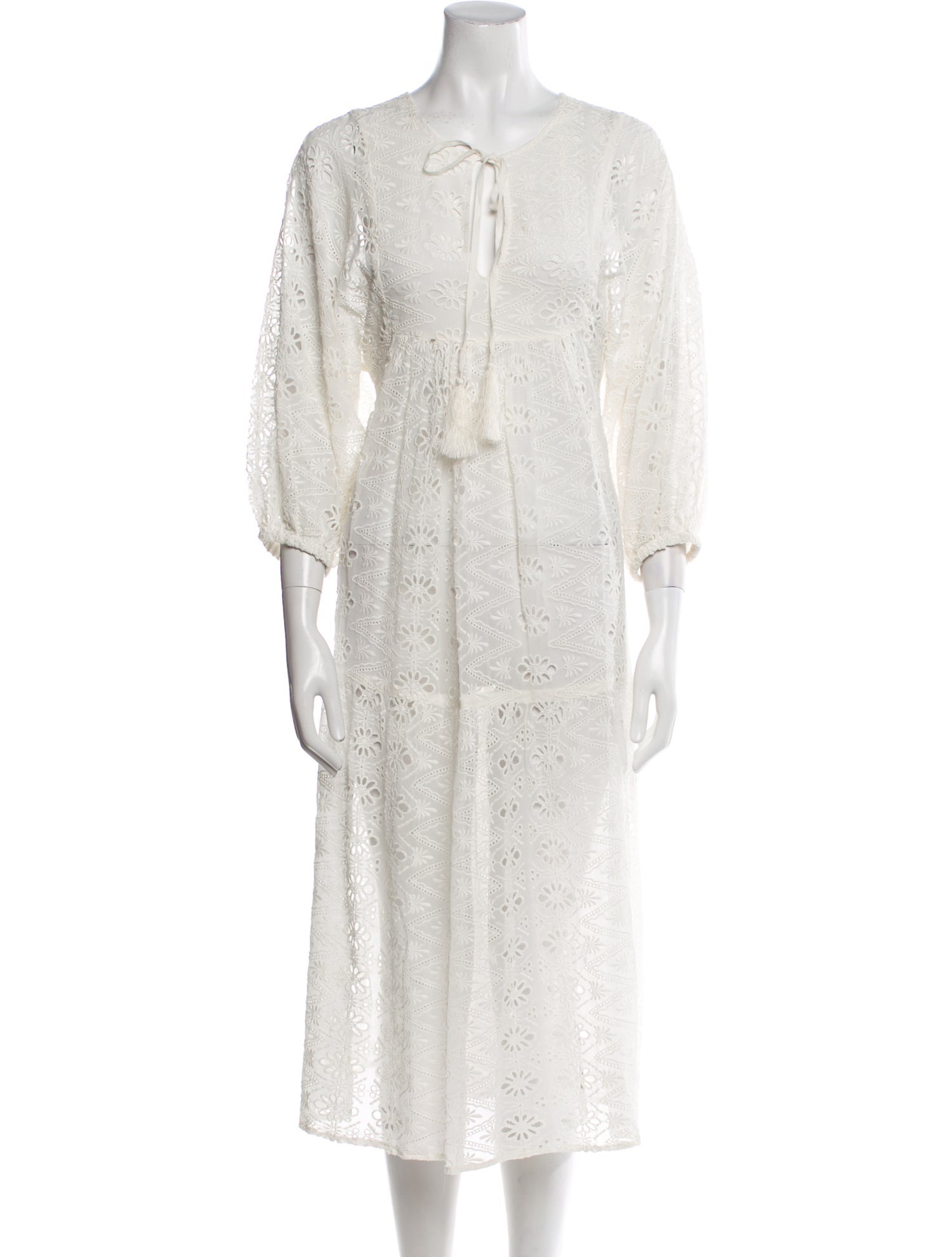 Miss June V-Neck Midi Length Dress