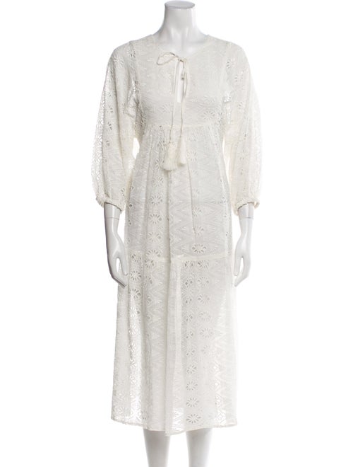 Miss June V-Neck Midi Length Dress