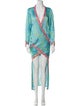 Miss June Printed Sequin Embellishments Robe