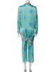 Miss June Printed Sequin Embellishments Robe