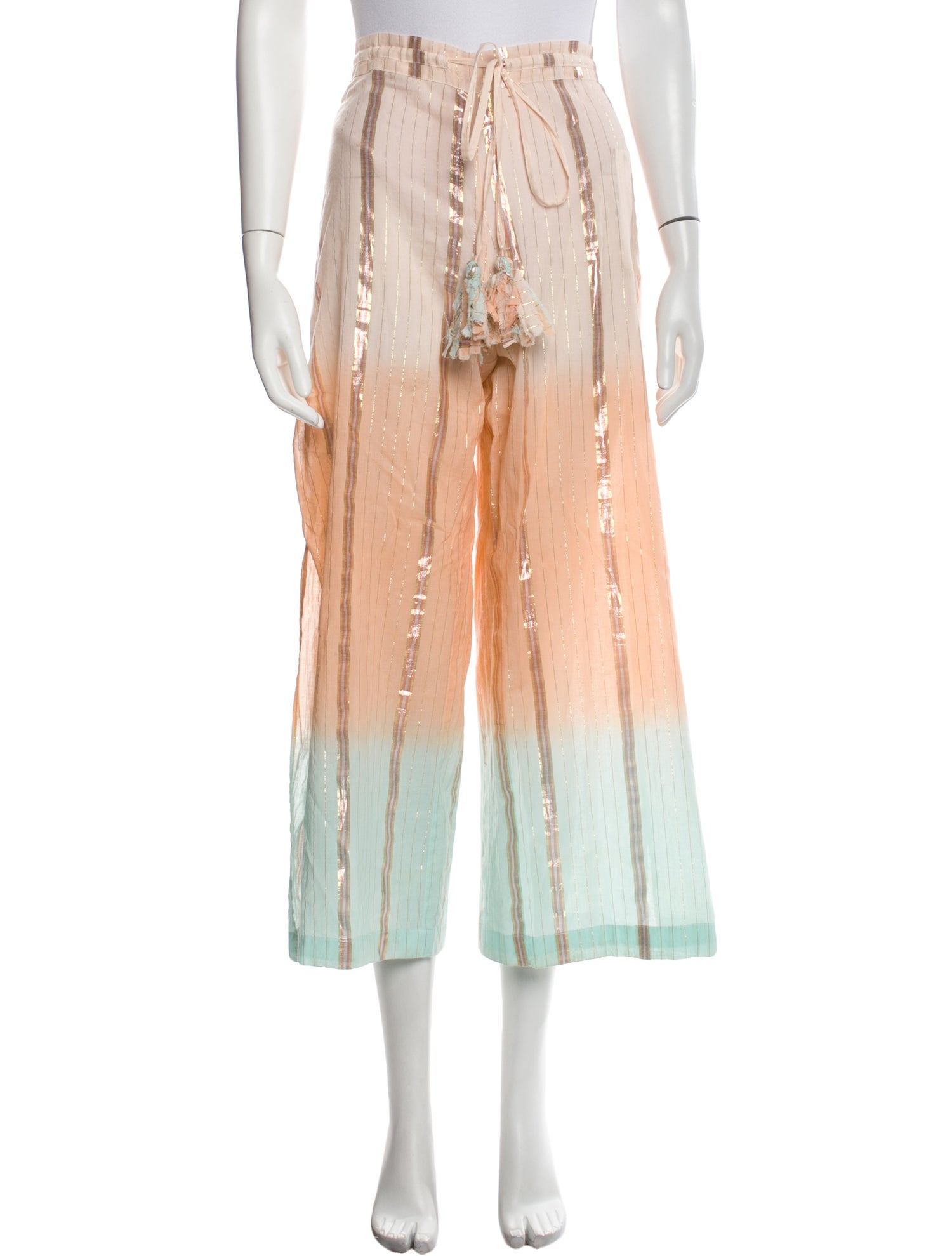 Miss June Striped Wide Leg Pants