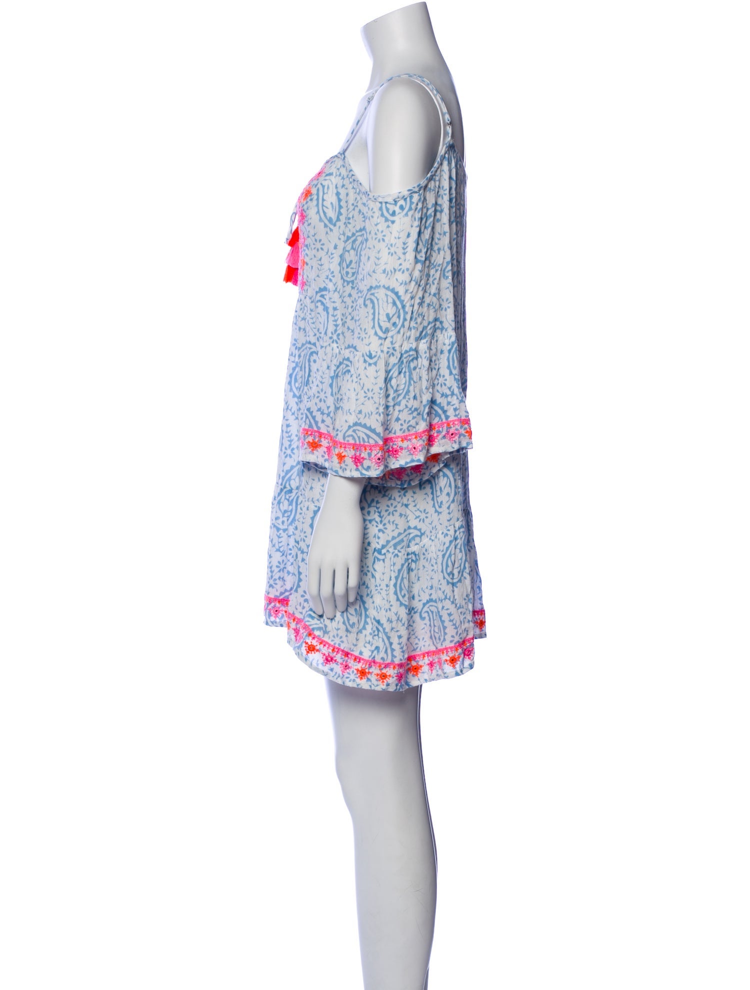 Miss June Paisley Print Mini Dress