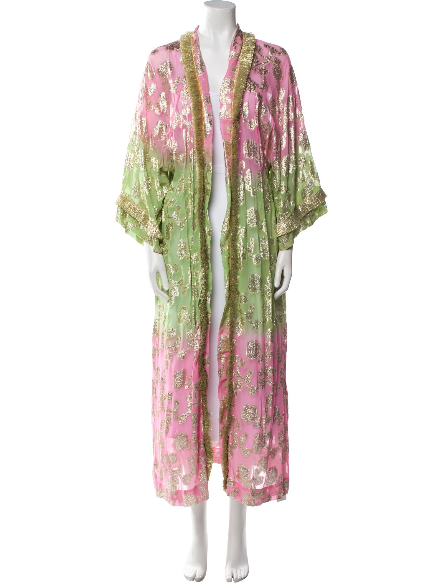 Miss June Printed Glitter Accents Robe