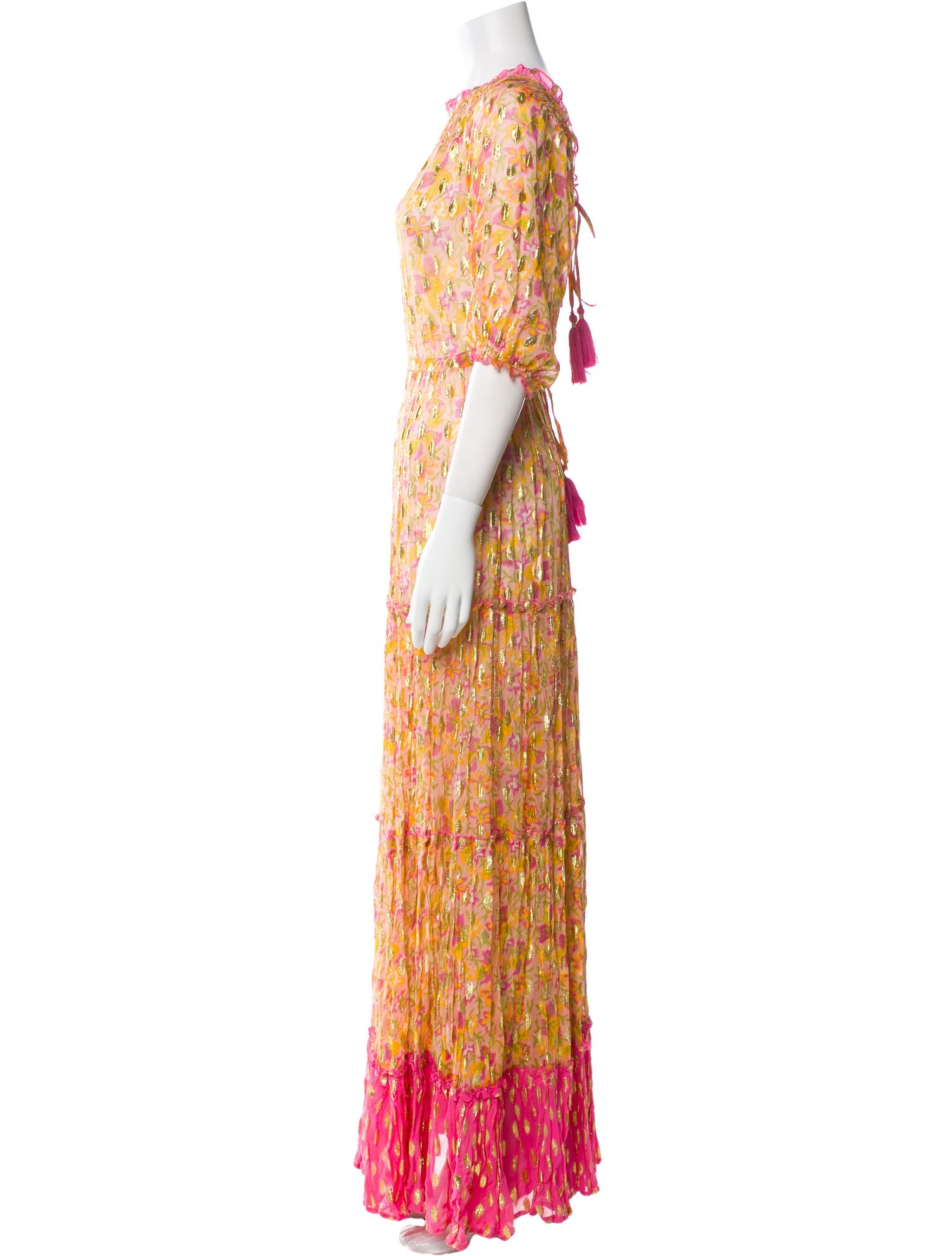 Miss June Floral Print Long Dress