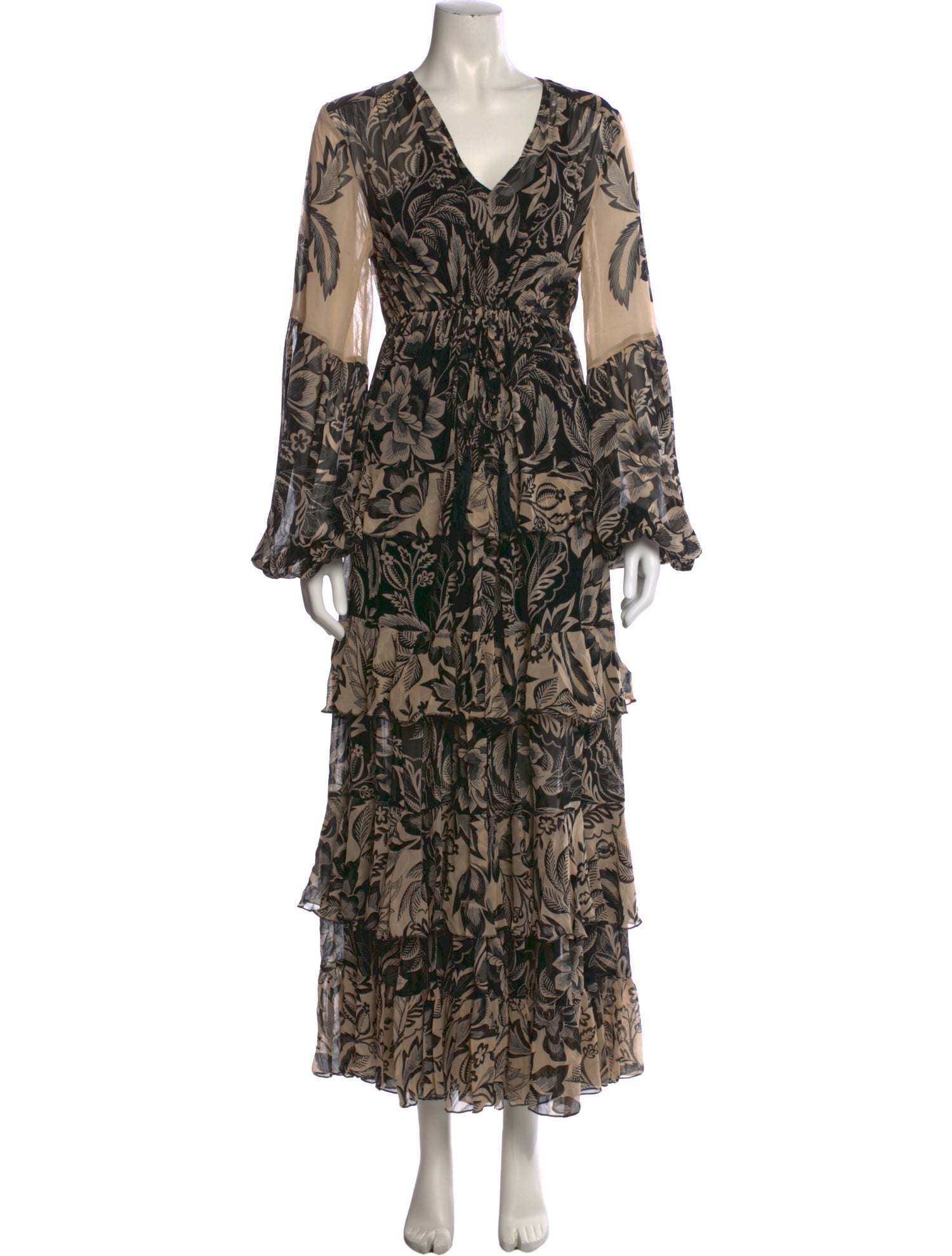 Miss June Floral Print Long Dress