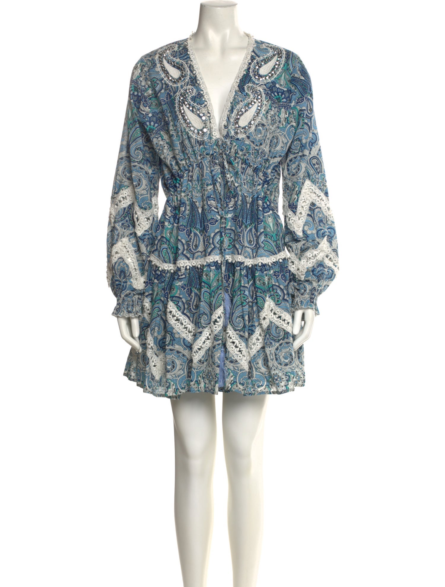 Miss June Paisley Print Mini Dress