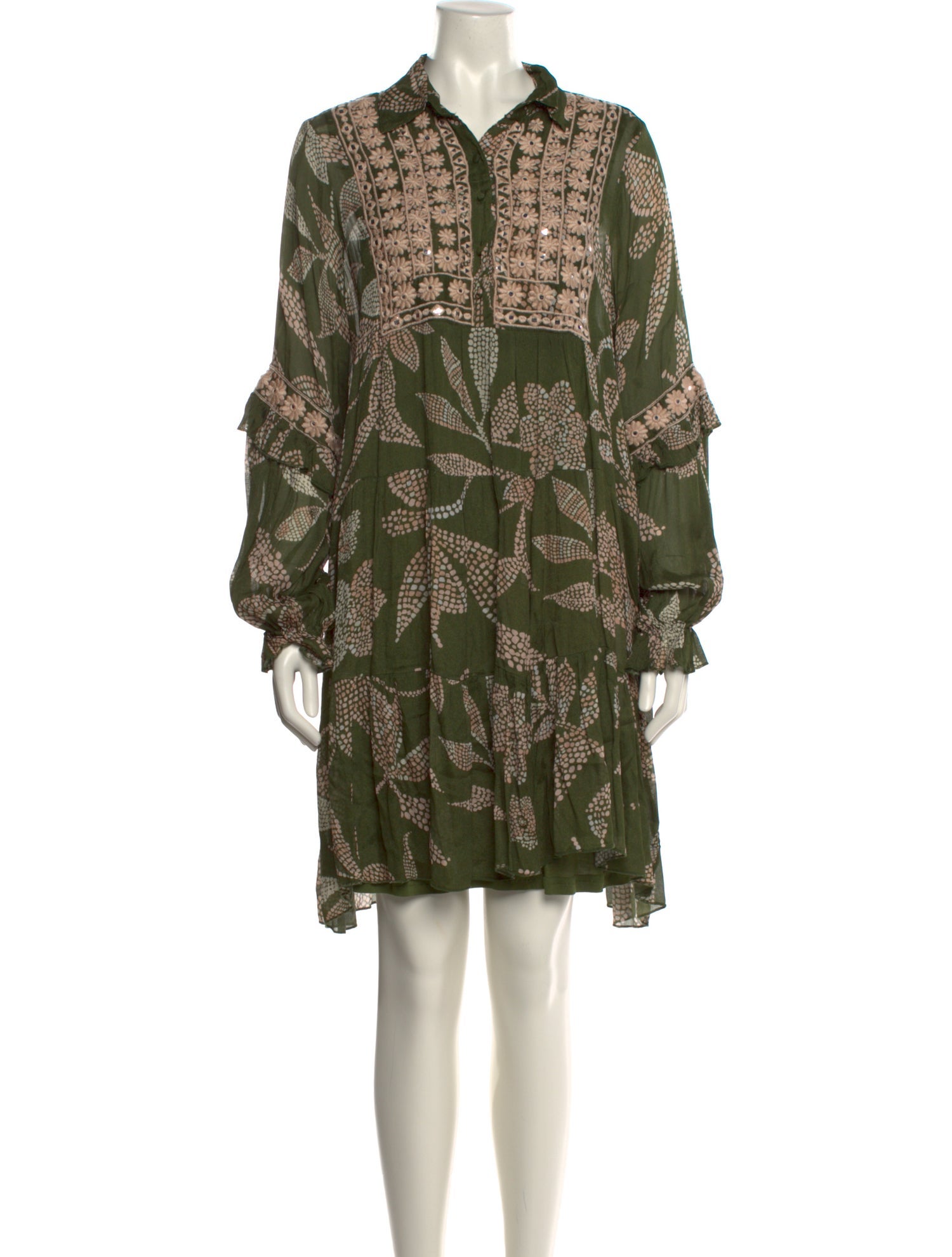 Miss June Printed Knee-Length Dress