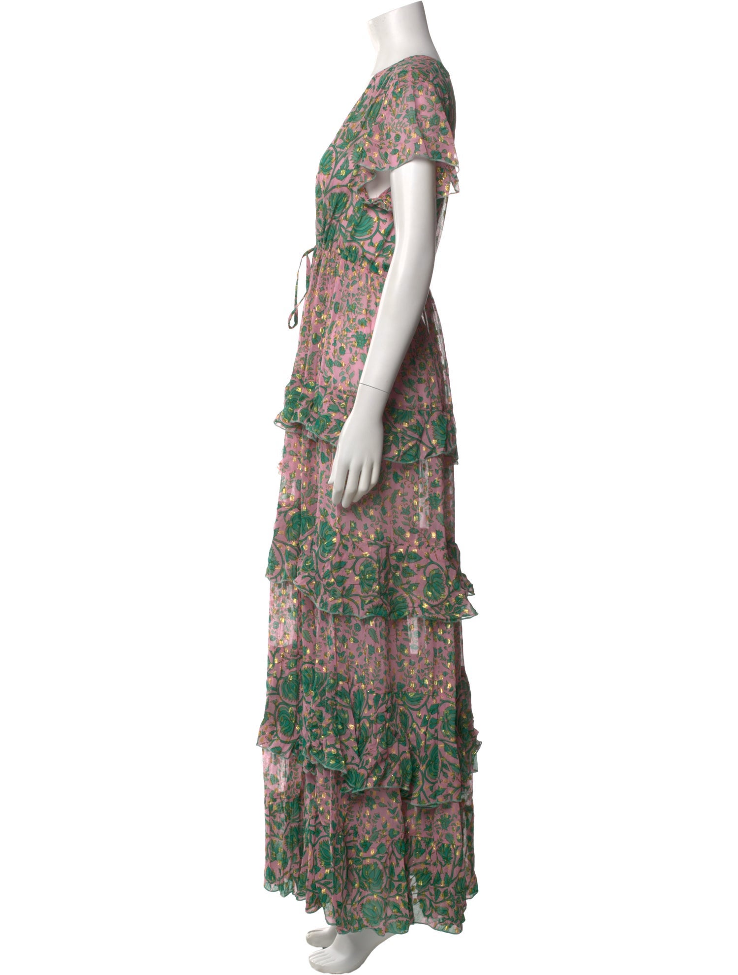 Miss June Floral Print Long Dress