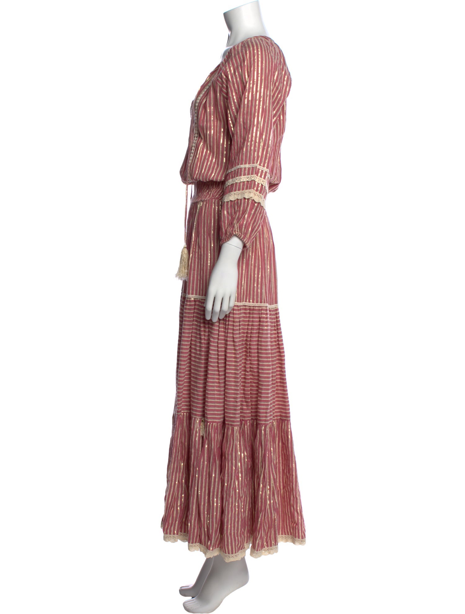 Miss June Striped Long Dress