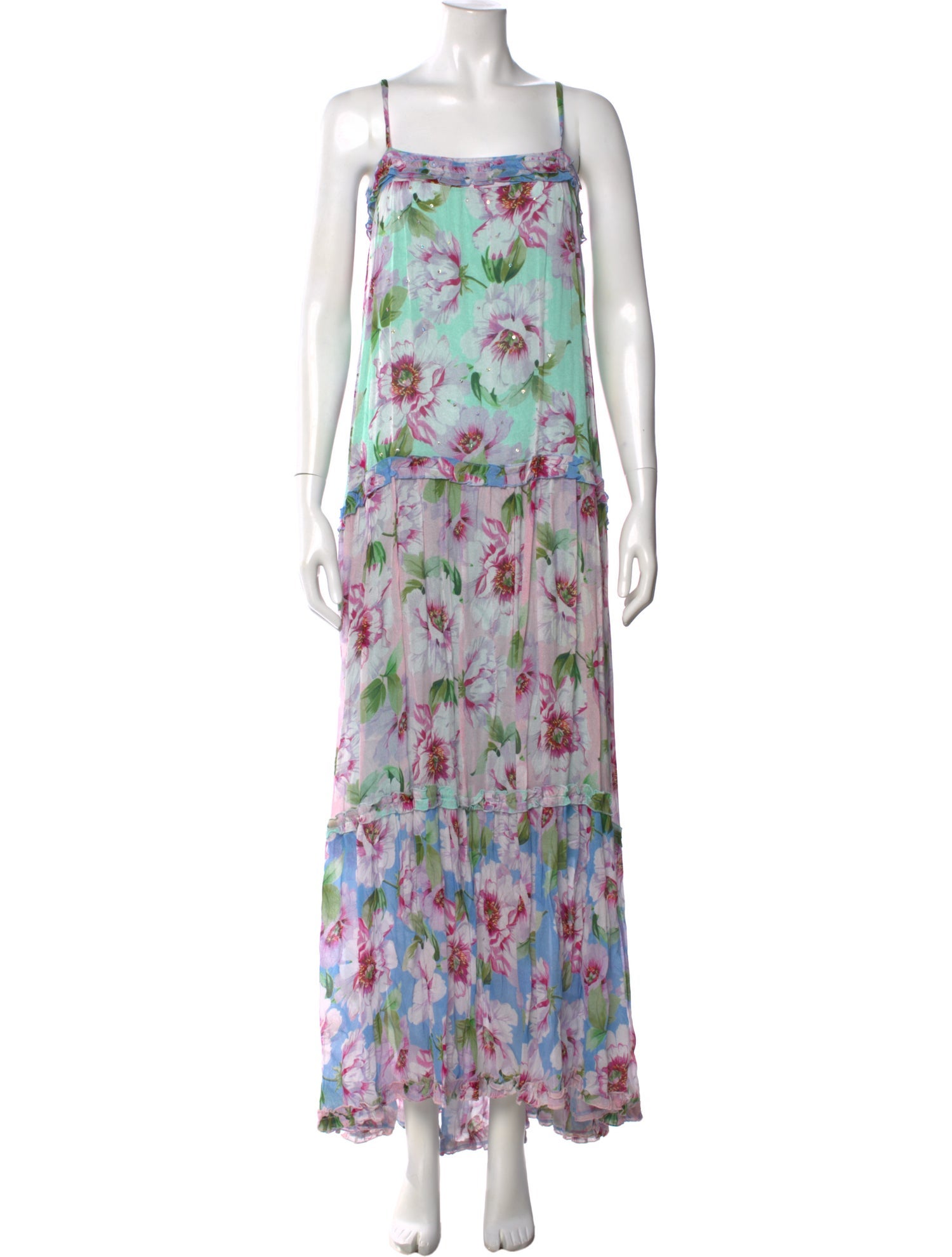 Miss June Floral Print Long Dress