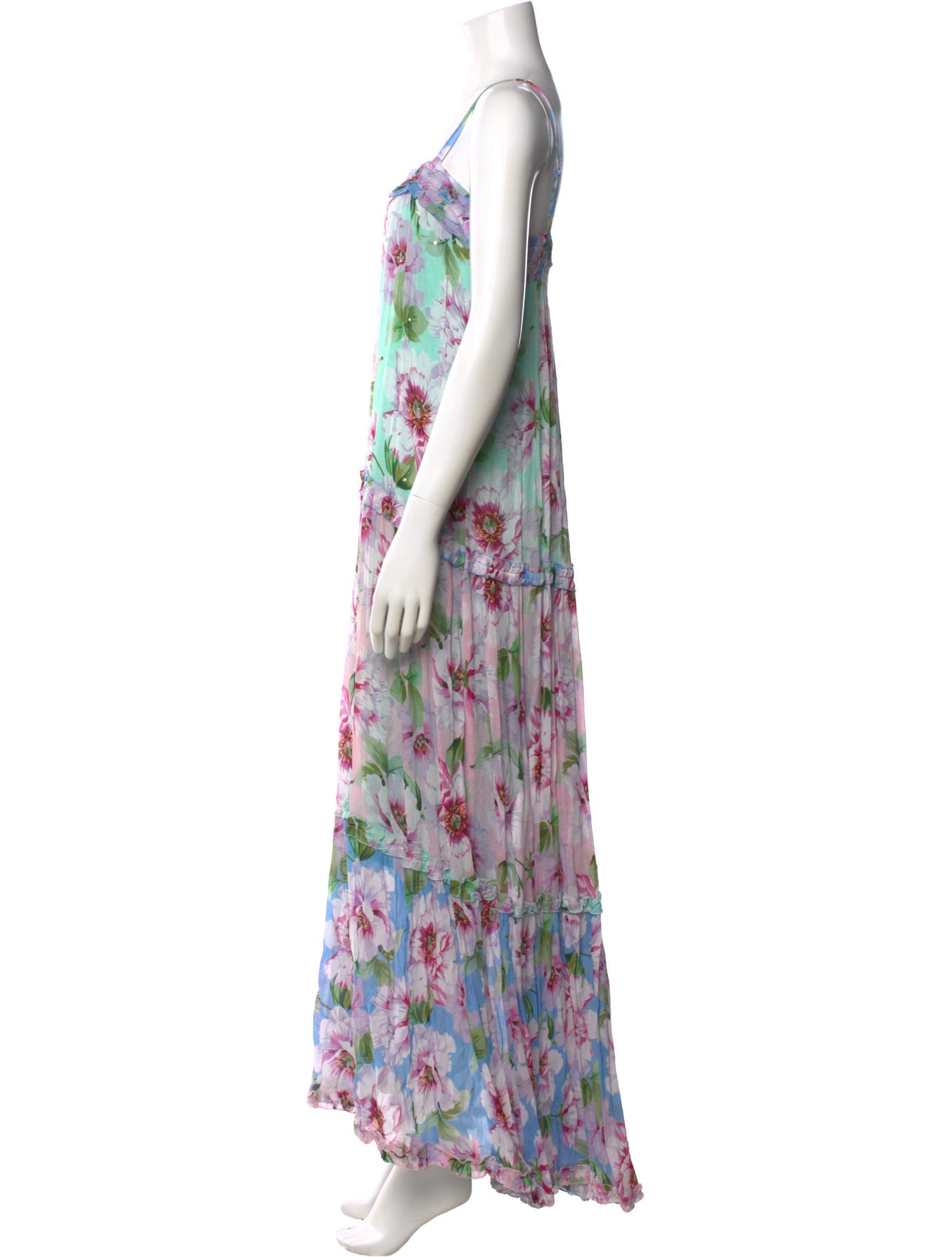 Miss June Floral Print Long Dress