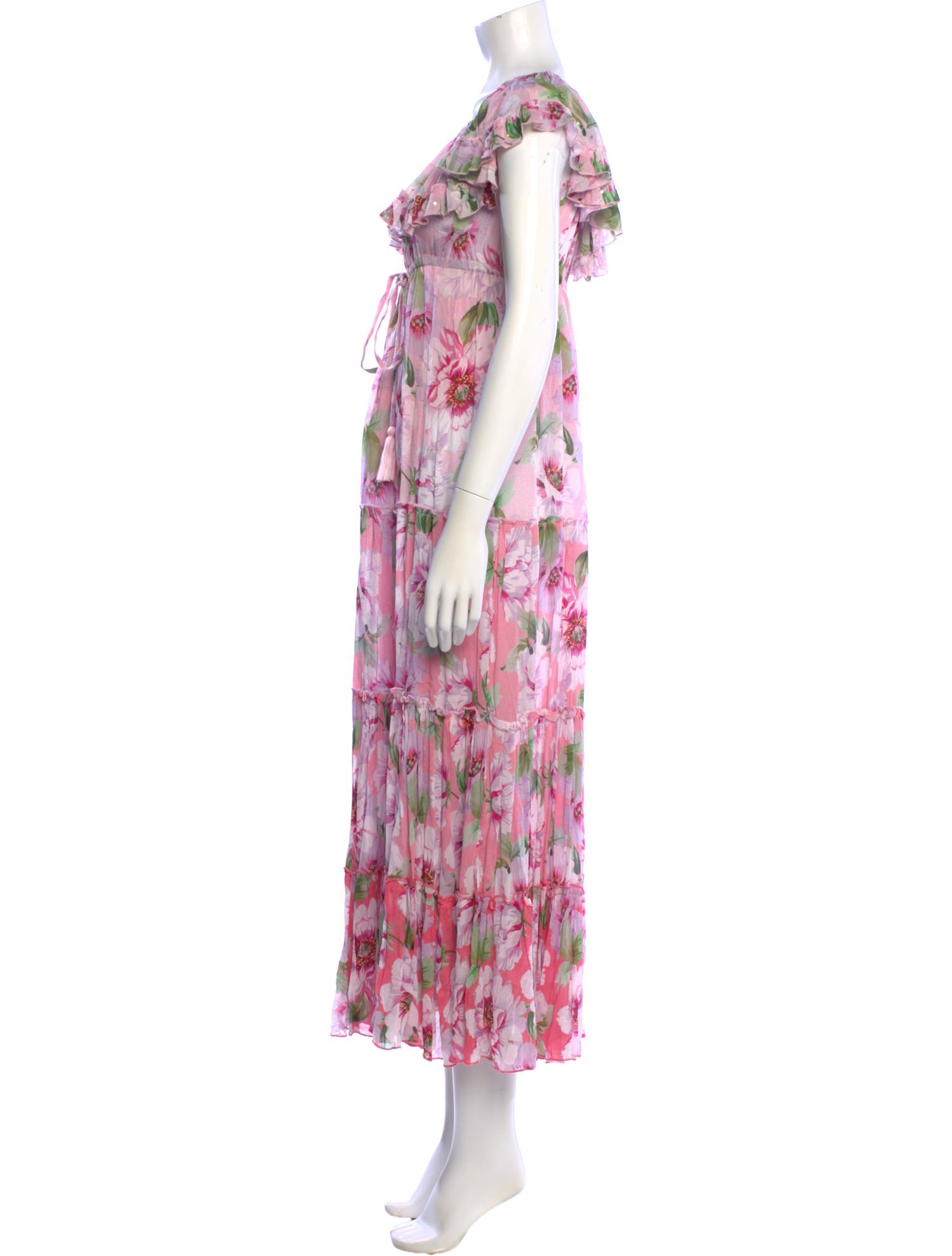 Miss June Floral Print Long Dress