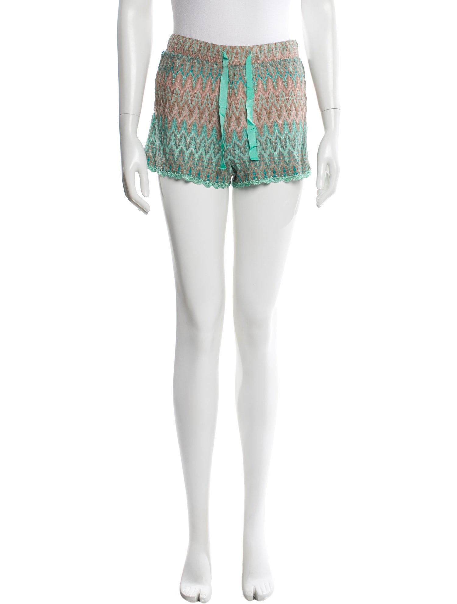 Miss June Tweed Pattern Mini Shorts