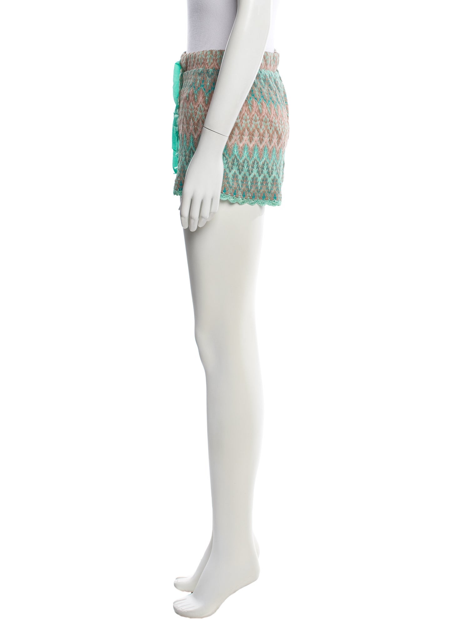 Miss June Tweed Pattern Mini Shorts