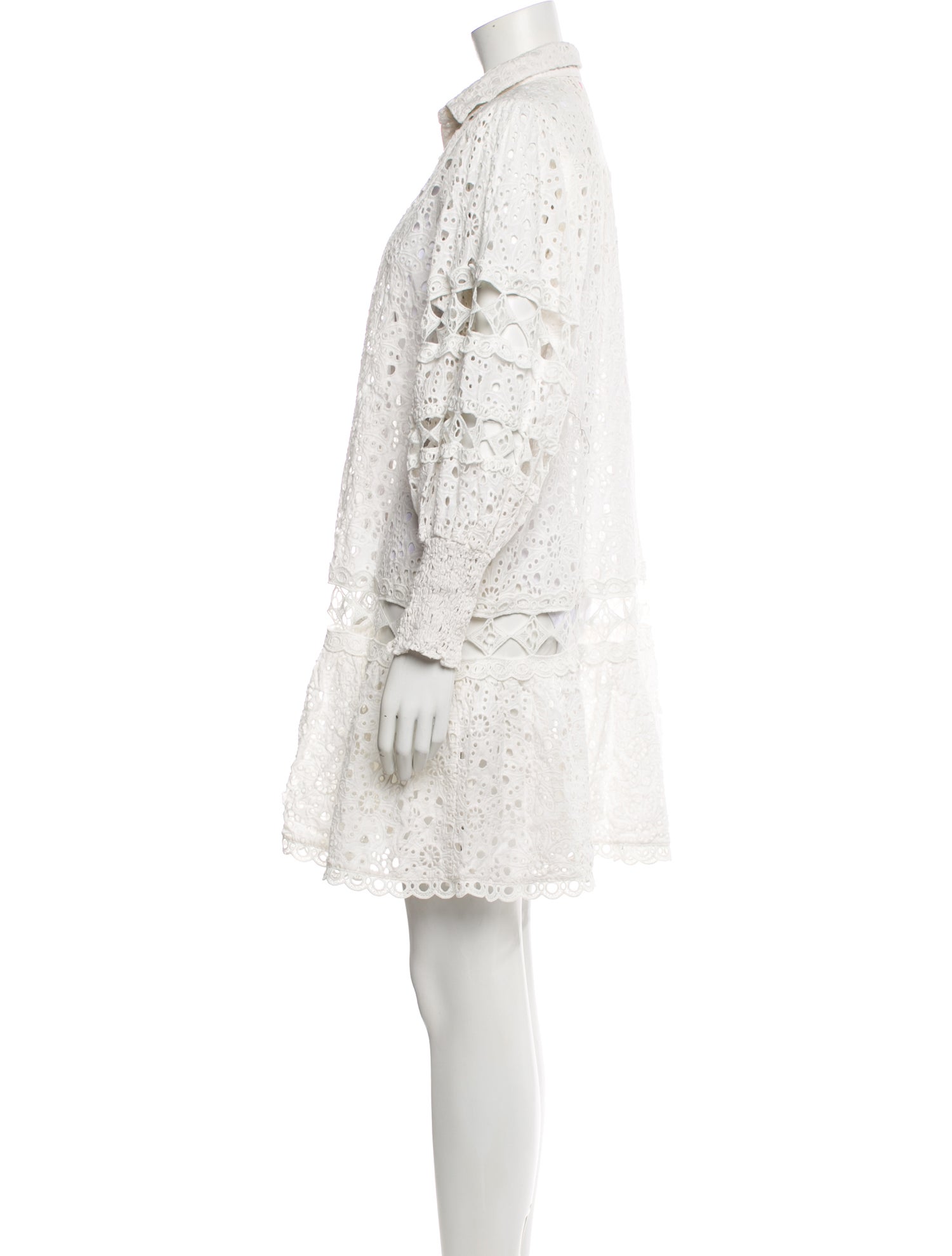 Miss June Lace Pattern Mini Dress