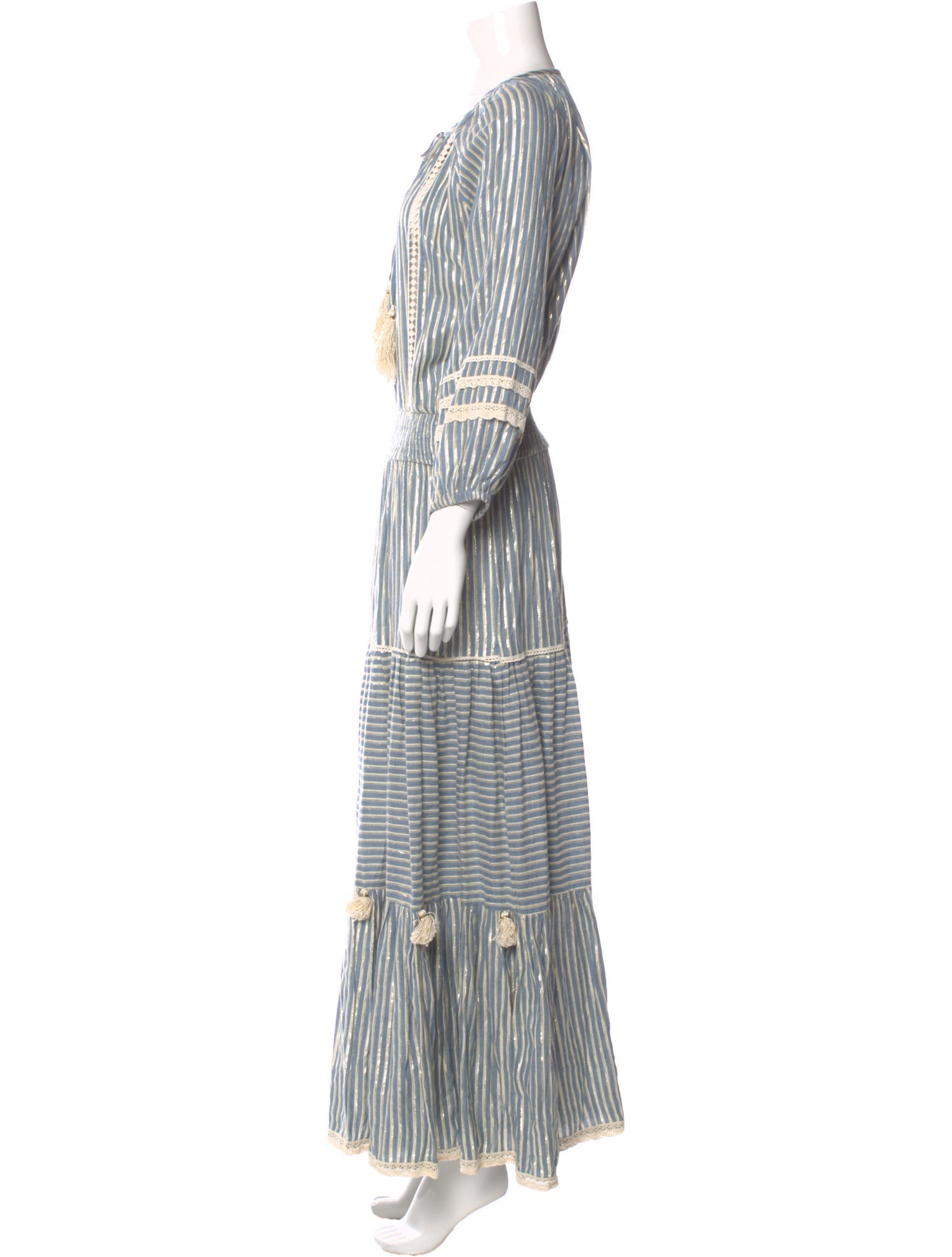 Miss June Striped Long Dress