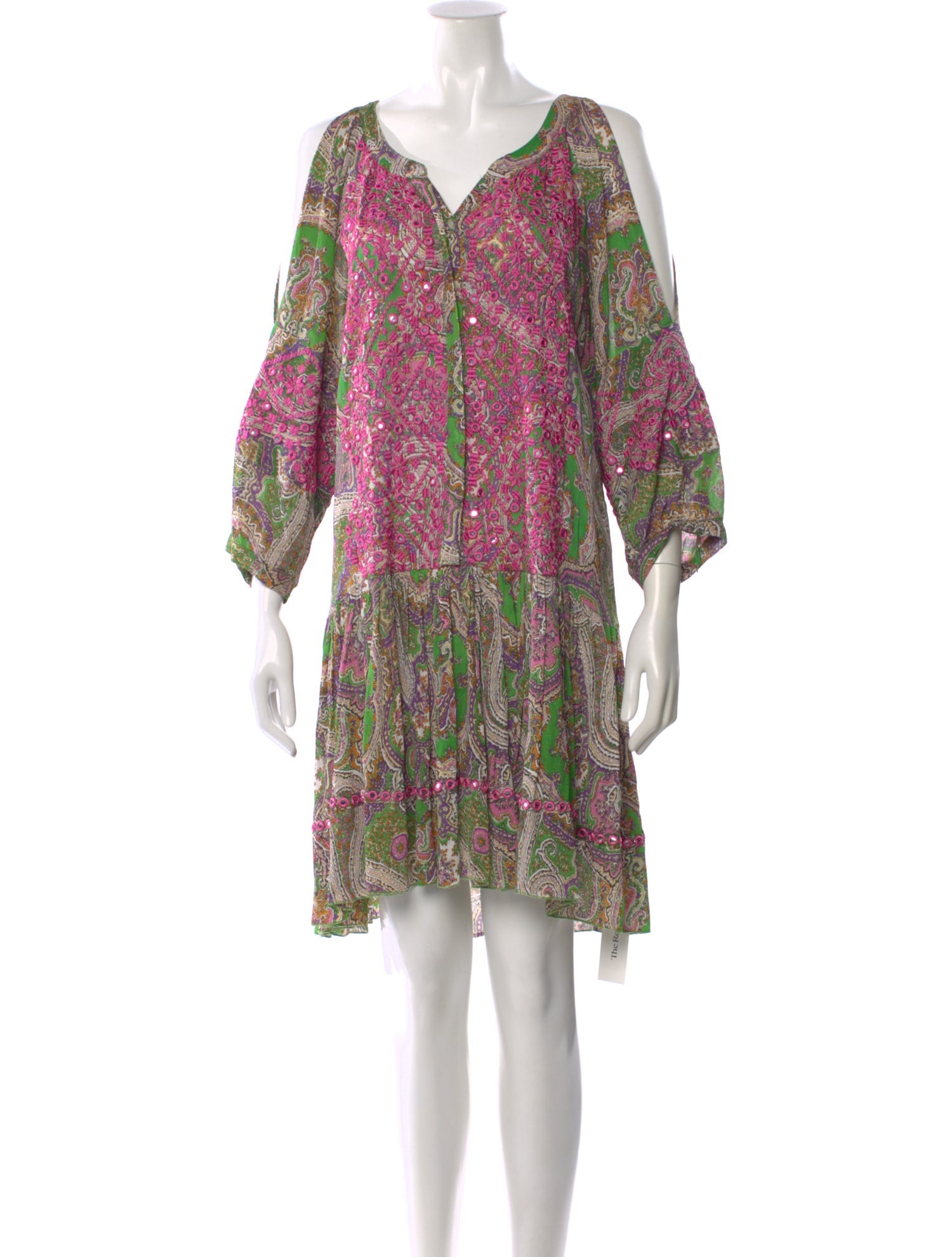 Miss June Printed Knee-Length Dress