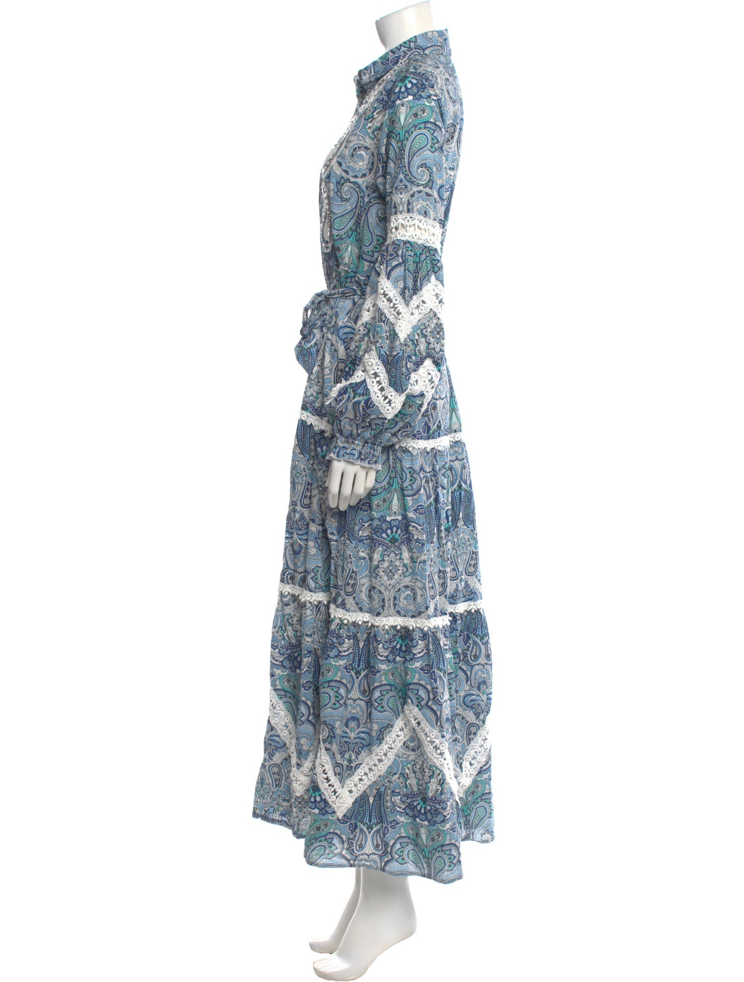 Miss June Paisley Print Long Dress
