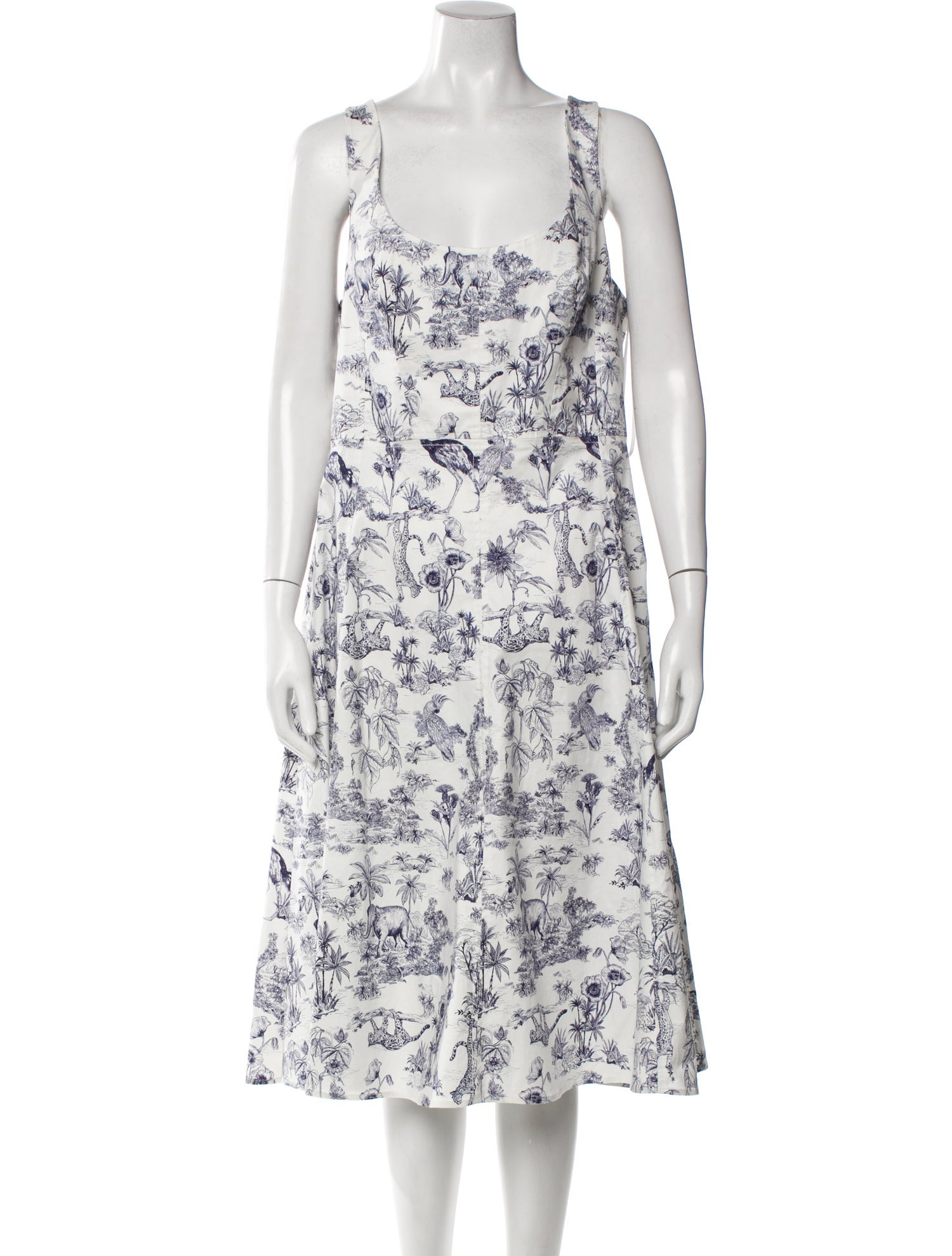 Marchesa Rosa Floral Print Midi Length Dress w/ Tags