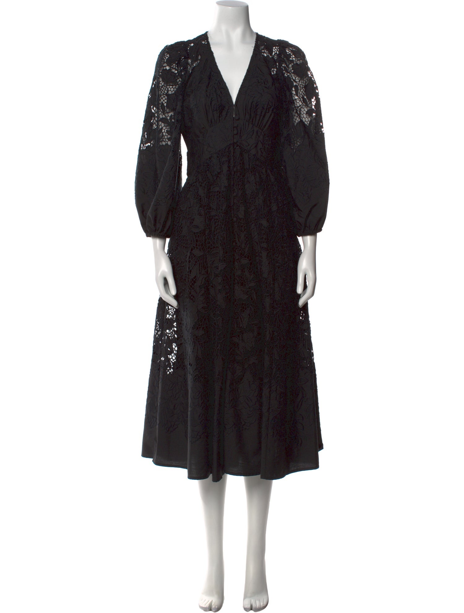 Marchesa Rosa Floral Print Midi Length Dress