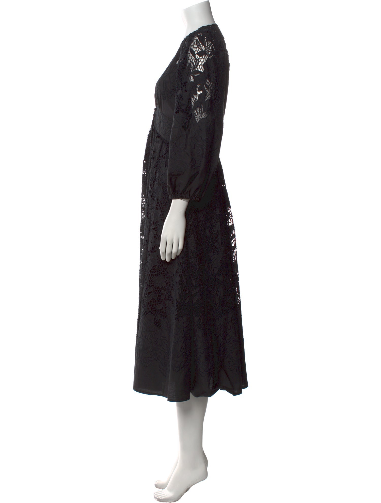 Marchesa Rosa Floral Print Midi Length Dress